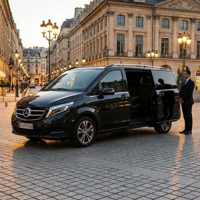 Mercedes V-Class luxury minivan for group airport transfers